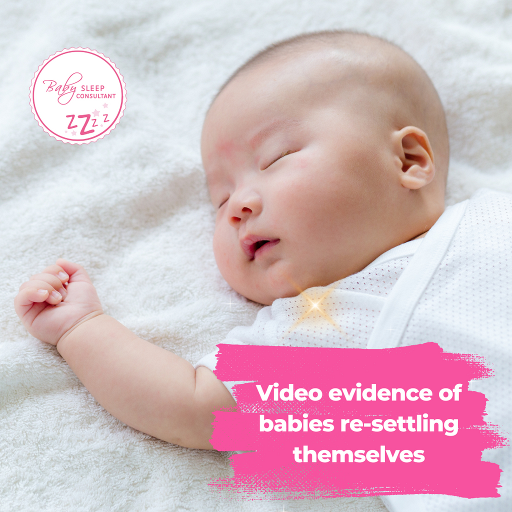 Video evidence of babies re-settling themselves