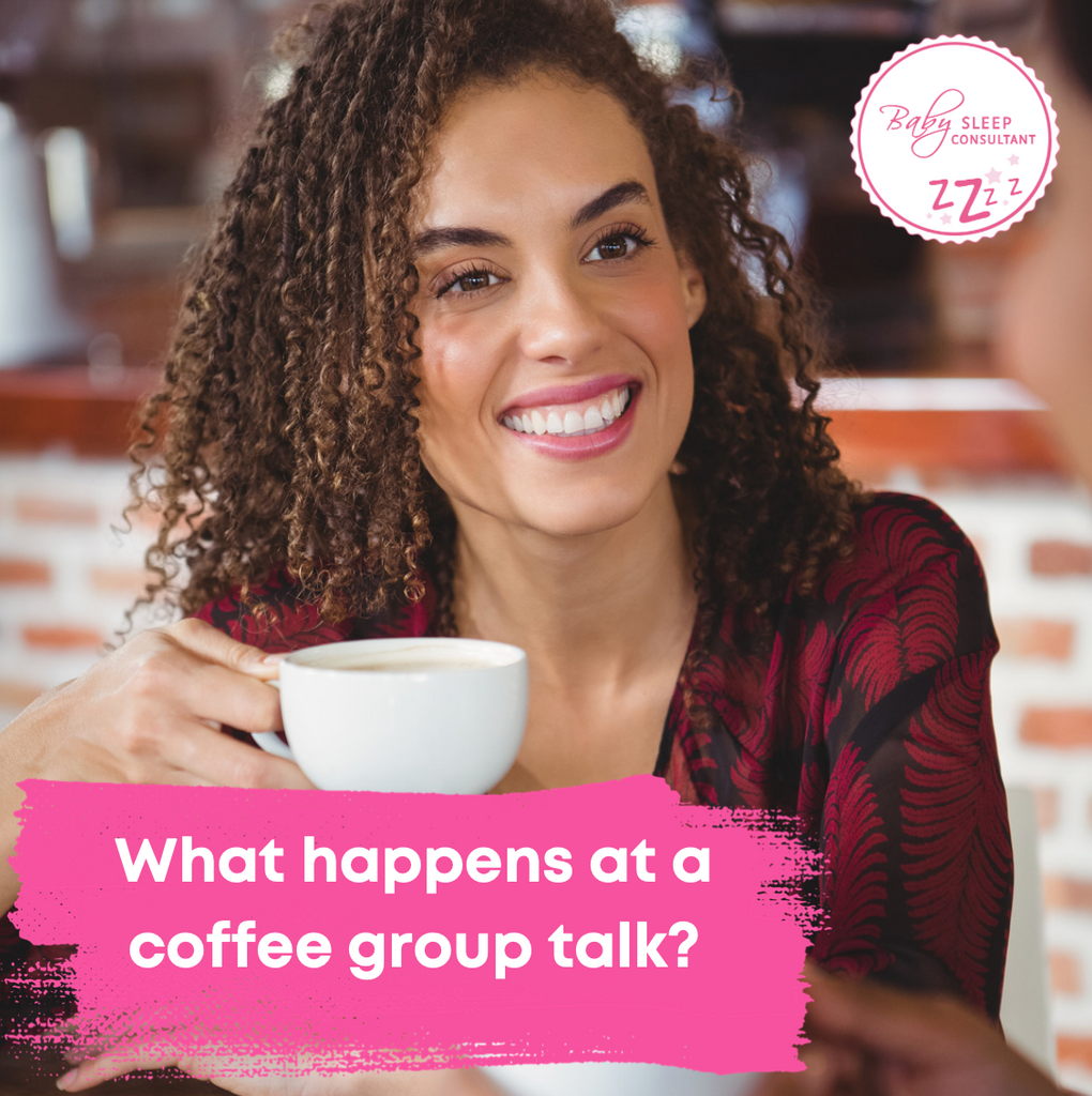 What happens at a coffee group talk?