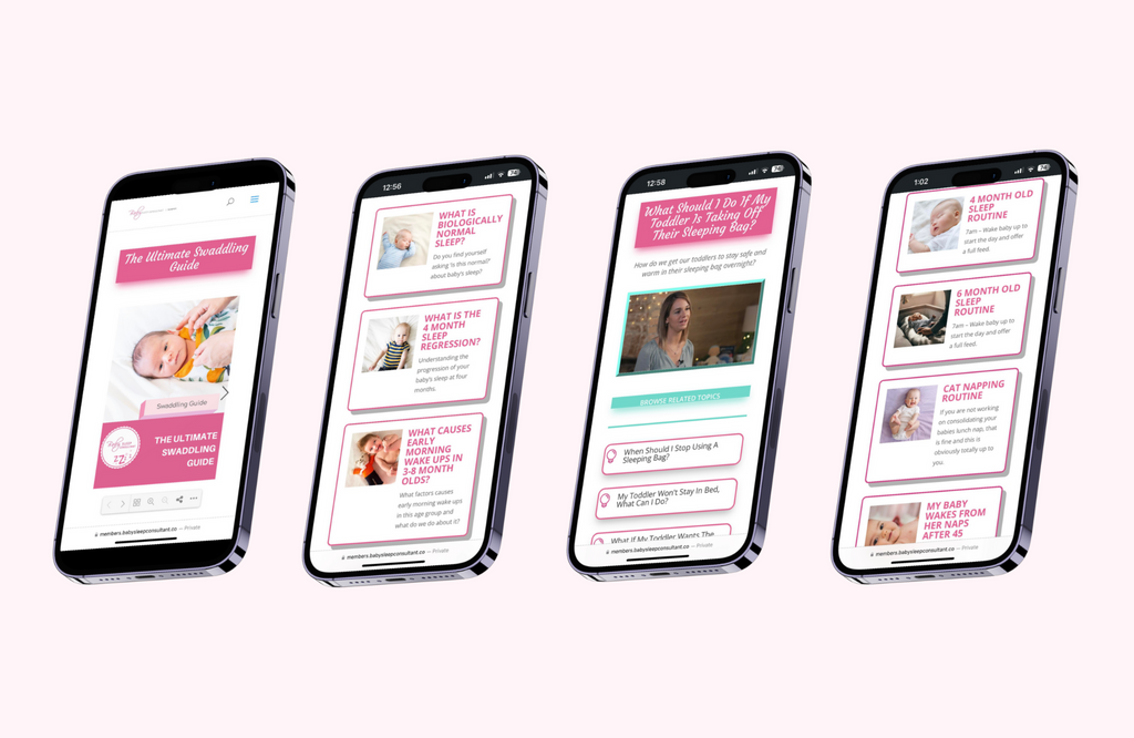 baby sleep training app content screenshots